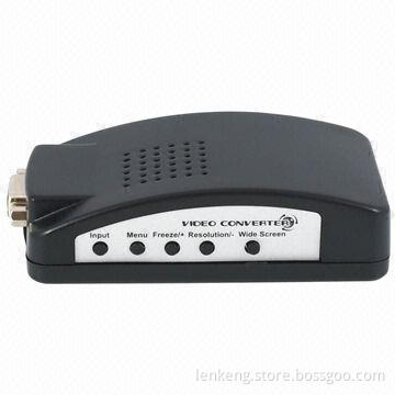 BNC and S-video to VGA Converter, Wide Screen, Supports 1,920 x 1,080 at 60Hz Resolution